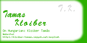 tamas kloiber business card