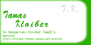 tamas kloiber business card